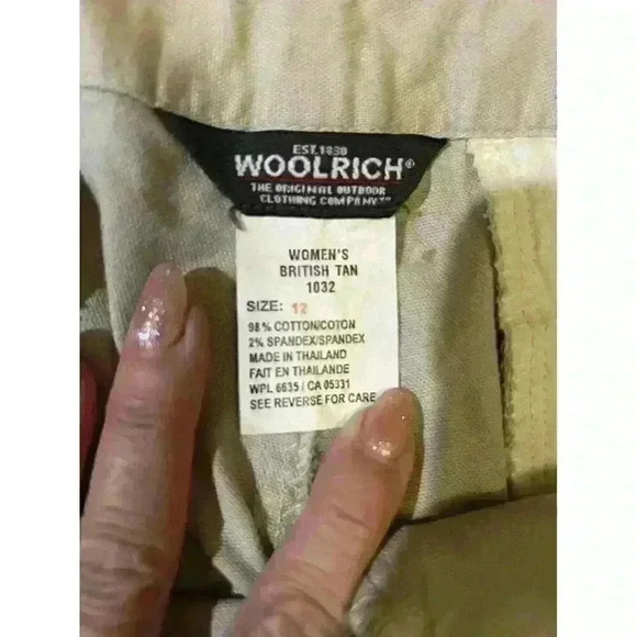 Woolrich Khakis Pants Women's Sz. 12 Cotton Blend Beige Straight Leg - Picture 3 of 5